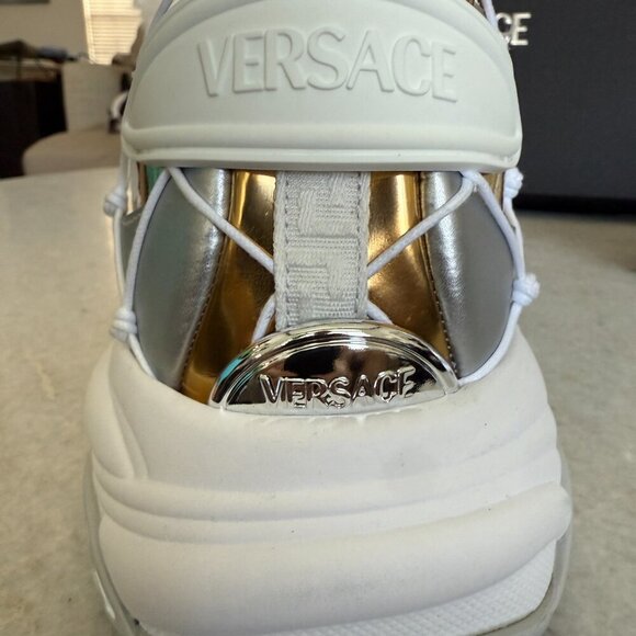 VERSACE Mercury‎ M_VS_03 Rope, Leather and Mesh Sneakers. 46